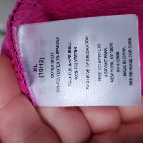 Free Country hooded long sleeve black lined coat with pockets xl (10-12) - Picture 10 of 17